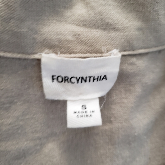 FOR CYNTHIA Tan Linen Dress Small - Picture 7 of 8